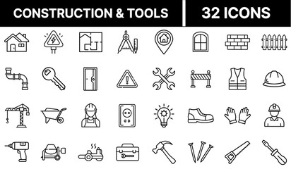 Fototapeta premium Construction and Tools Icon Representing Building Equipment and Repair Instruments