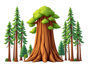 Majestic Giant Sequoia in a Lush Forest