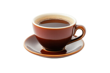 Fototapeta premium Brown coffee cup isolated on transparent background