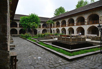 Fototapeta premium The Historical Upper Caravanserai in Sheki, Azerbaijan was built in the 18th century.
