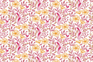 one line flower sketch repeat.pattern seamless modern table top.textile fabric hand drawn floral.design nature print minimalism wrapping paper.fashion stylish pillow cover

