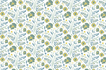 floral textile minimal print seamless.pillow cover trendy hand drawn design.fashion flower one line sketch.modern wrapping paper texture nature.table top stylish pattern repeat

