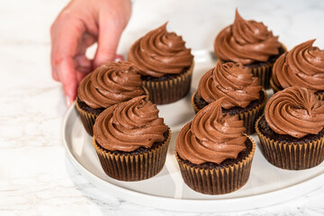 Baking Chocolate Cupcakes with Decadent Chocolate Frosting