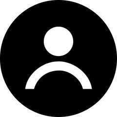 Person - icon Vector Icon. Editable Simple User in Circle. Represents Profile, Account, User. Vector Illustrations.