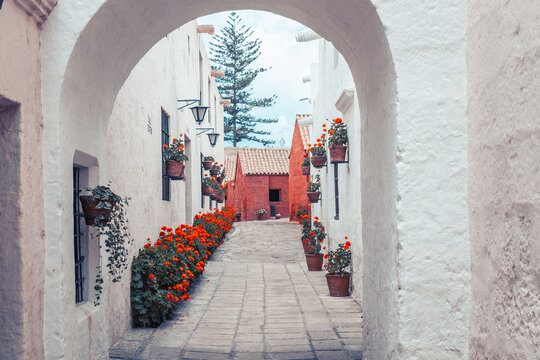 Fototapeta Allée du couvent de Santa Catalina à Arequipa