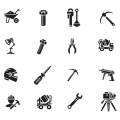 Construction Tools and Equipment Icons