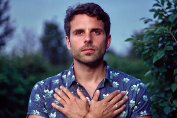 Confident and Stylish: A Contemporary Portrait of a Well-Groomed Man in a Blue Shirt, Showcasing Elegance, Fashion, and Professionalism for Business, Lifestyle, or LinkedIn Photography