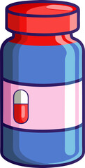 glass jar with medicine  cover