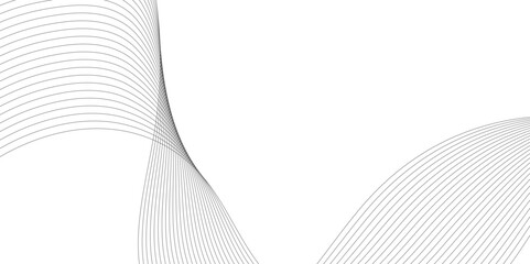 Golden and white wavy curve line with digital future technology concept background. Line art striped graphic template, banner background. Vector illustration.	
