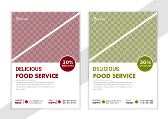 Creative, modern and professional restaurant food flyer a4 poster template layout design.Modern restaurant food flyer template design, brochure design template	