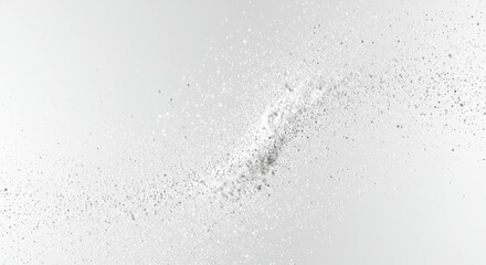 Abstract White Particle Swirl - A swirling stream of white particles on a light gray background. Elegant and ethereal