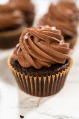 Baking Chocolate Cupcakes with Decadent Chocolate Frosting