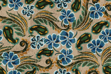 abstract seamless floral motif or abstract floral fabric pattern