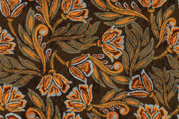 abstract seamless floral motif or abstract floral fabric pattern