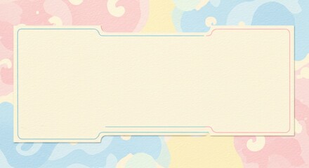 Pastel Swirl Summer Banner - A summer-themed banner featuring a pastel swirl pattern, ideal for promotions, announcements, or social media. Clean