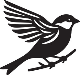 Sparrow Bird Vector Illustration