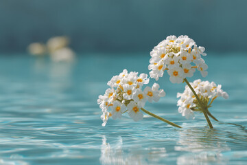 serene scene of crystal clear water in pool reflecting soft light
