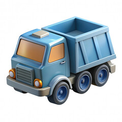Cartoon dump truck icon isolated on transparent background