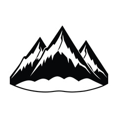 Mountain Panorama Outline Art