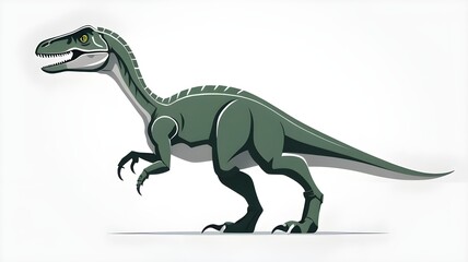 Obraz premium picture of a Velociraptor type dinosaur that eats meat and small animals