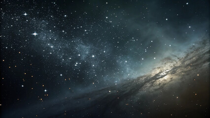 Obraz premium Majestic Nebula and Starry Night Sky Background perfect for space exploration or astronomy projects, showcasing cosmic wonders.