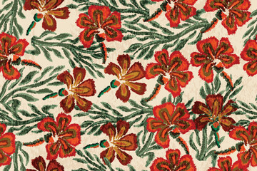 abstract seamless floral motif or abstract floral fabric pattern