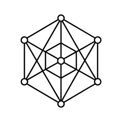 Futuristic Holographic Network Logo