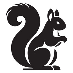 Minimalist Squirrel Silhouette
