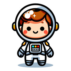 Adorable Cartoon Astronaut Boy: A Whimsical Space Adventure