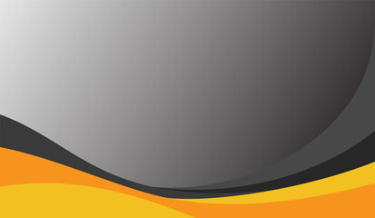 abstract background design black gradient color and orange, yellow shapes vector