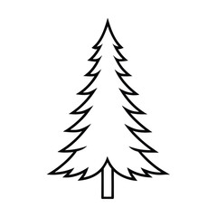 Fototapeta premium Minimal Pine Tree Vector Art