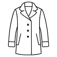 Naklejka premium Winter Wool Coat Vector – Stylish Cold Weather Outerwear Illustration