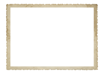 Old photo frame isolated. Retro vignette photo paper texture.	