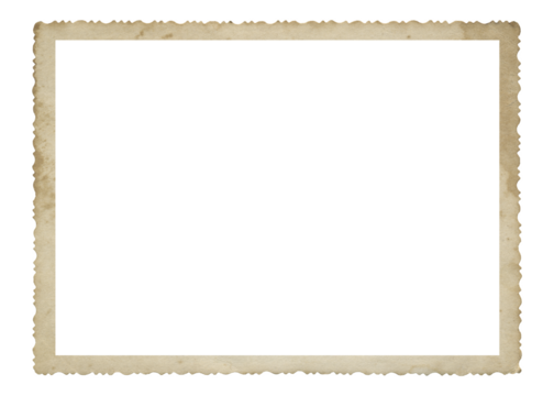 Old photo frame isolated. Retro vignette photo paper texture.	