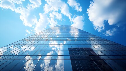 Contemporary skyscraper design with innovative facade elements and adaptive reuse of sustainable materials redefining urban development standards