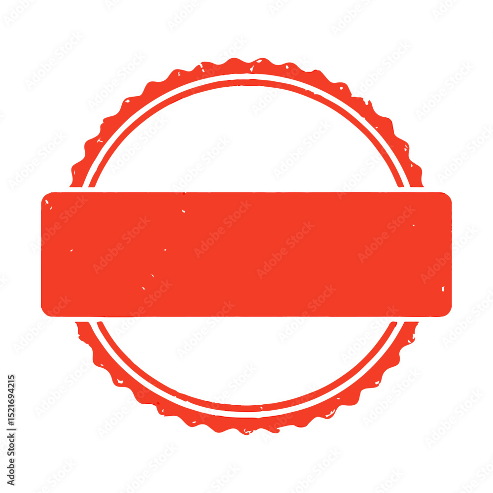 Aufkleber seal red empty with space for text icon stamp frame vector on white background vector seal on white 
