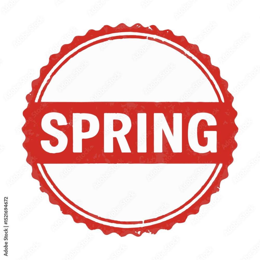 Aufkleber seal spring icon stamp frame vector on white background vector seal on white background