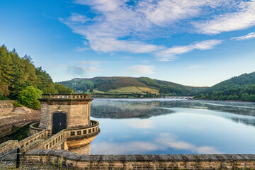 Ladybower dam in Peak district. United Kingdom 