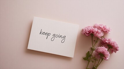 Naklejka premium Uplifting quote positioned on soft gradient background, ideal for self-help visuals and positive lifestyle themes.