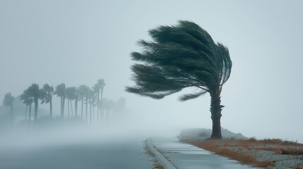 Strong Wind and Storm Damage During Hurricane Aftermath