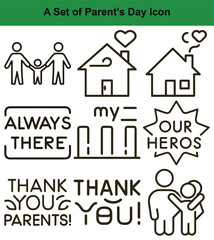 Expressive Icons for Parent's Day Greetings