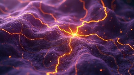 Technological purple energy vein image
