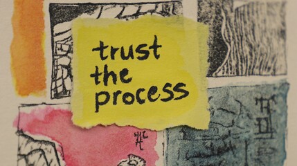 Obraz premium Stylized layout with motivational phrase, blending simplicity with strength for personal development messaging.