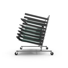 Mobile Rack with Curved Blades – Industrial Storage