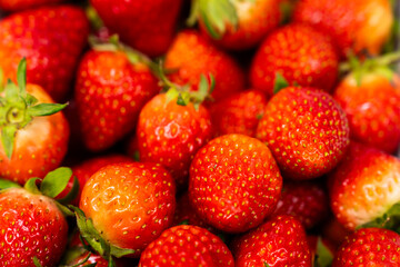 strawberries on sale at the market