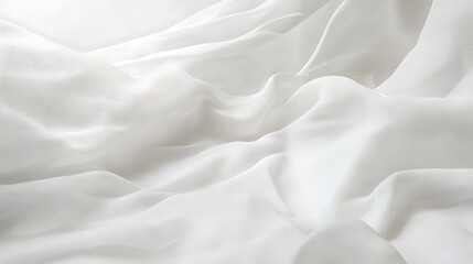 Obraz premium Flowing white fabric creates soft, elegant, and visually pleasing textures.