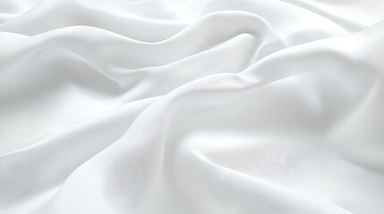 Obraz premium Rippling white fabric creating a soft, flowing and visually pleasing texture.