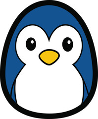 Fototapeta premium penguin icon clipart vector on transparent background 