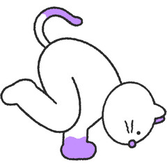 요가하는 고양이 캐릭터