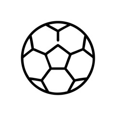 Naklejka premium Vector illustration of a soccer ball design in a minimalist style on a white background 